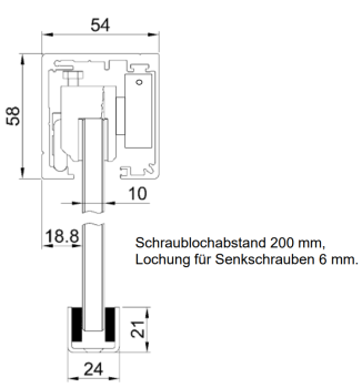 Schiebetürbeschlag SB 40